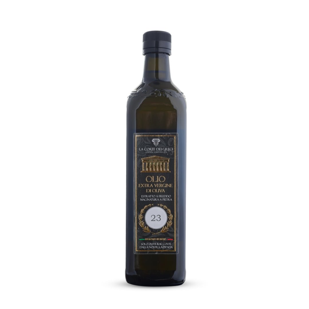 THEOS - Olio extravergine di oliva Castelli Romani - Bottiglia quadra - La Corte dei Greci