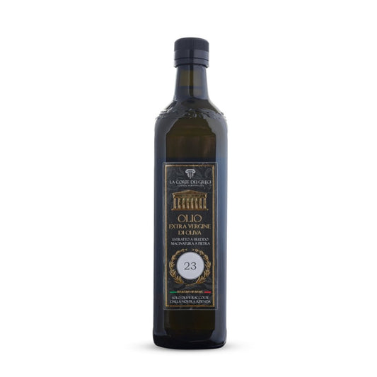 THEOS - Olio extravergine di oliva Castelli Romani - Bottiglia quadra - La Corte dei Greci